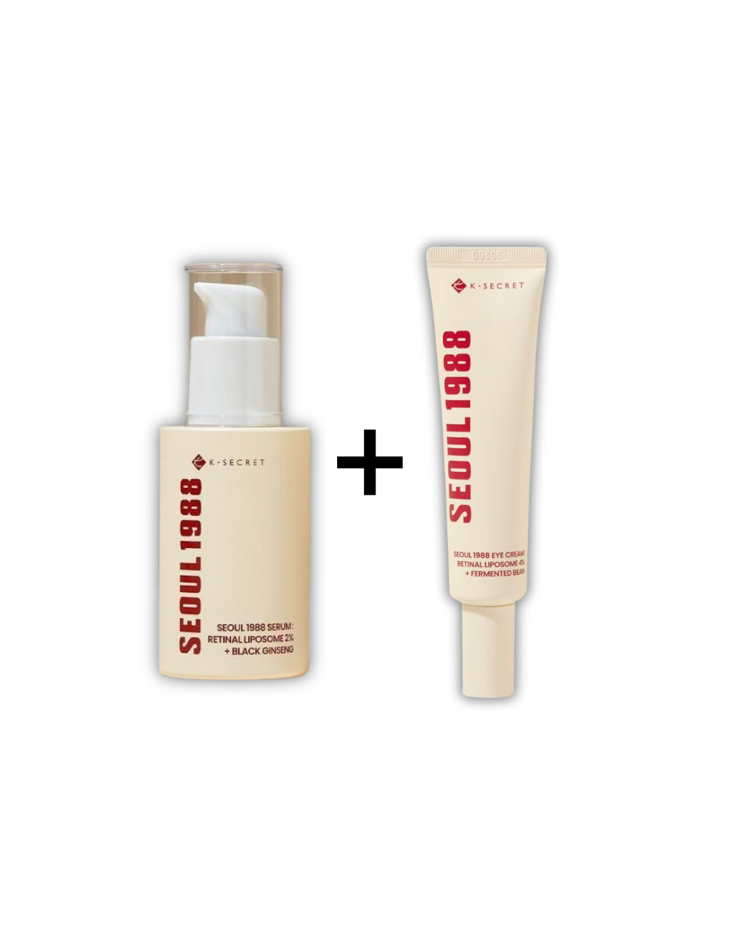 KSECRET SEOUL 1988 Eye Cream : Retinal Liposome 4% + Fermented Bean + KSECRET SEOUL 1988 Serum : Retinal Liposome 2% + Black Ginseng