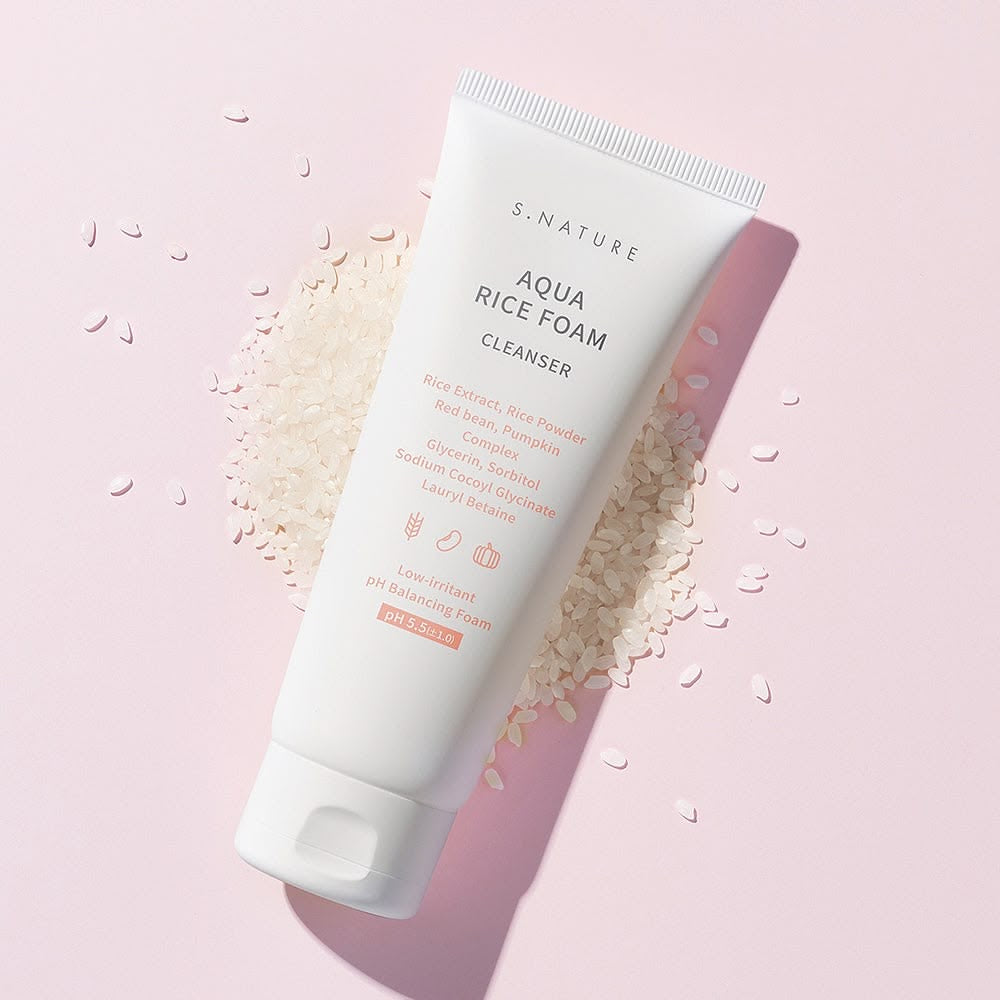S.NATURE - Aqua Rice Foam Cleanser